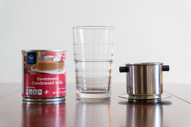 #1 Add Condensed Milk to Glass