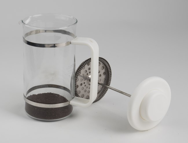 add coffee french press